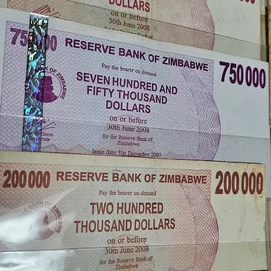 [BUNJANG] Zimbabwe Dollar Banknote Collection (10 Types) / 짐바브웨 달러 지폐 10종 컬렉션