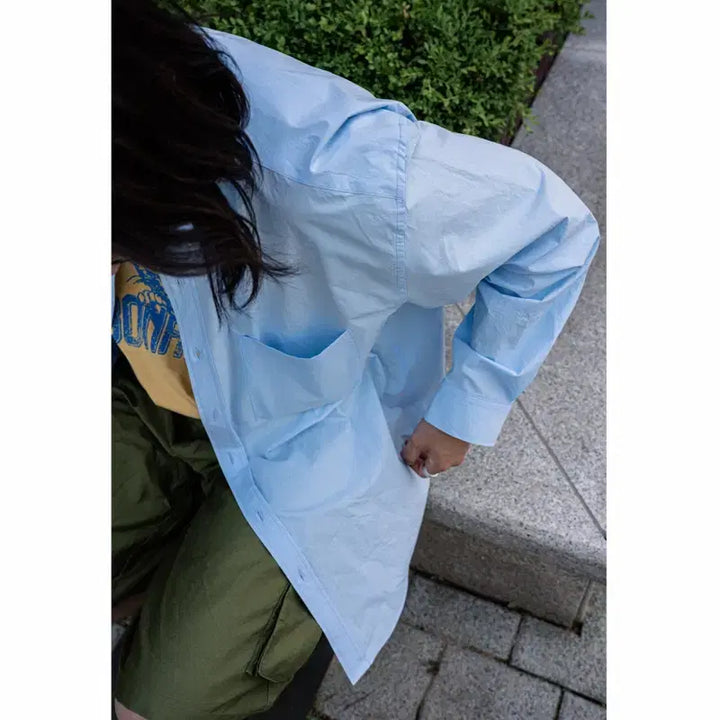 [BUNJANG] Slick &amp; Easy Slick Shirt Light Blue / 슬릭앤이지 슬릭 셔츠 라이트블루