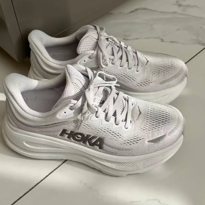 [BUNJANG] Hoka Bondi 9 Stardust Silver Wide Running Shoes 240mm / (W) 호카 본디 9 스타더스트 실버 - 와이드 240mm