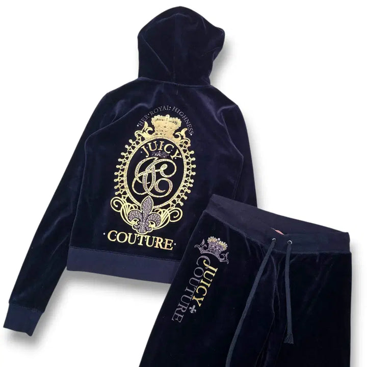 [BUNJANG] Juicy Couture Navy Velvet Set / M Juicy Couture 네이비 벨벳 셋업