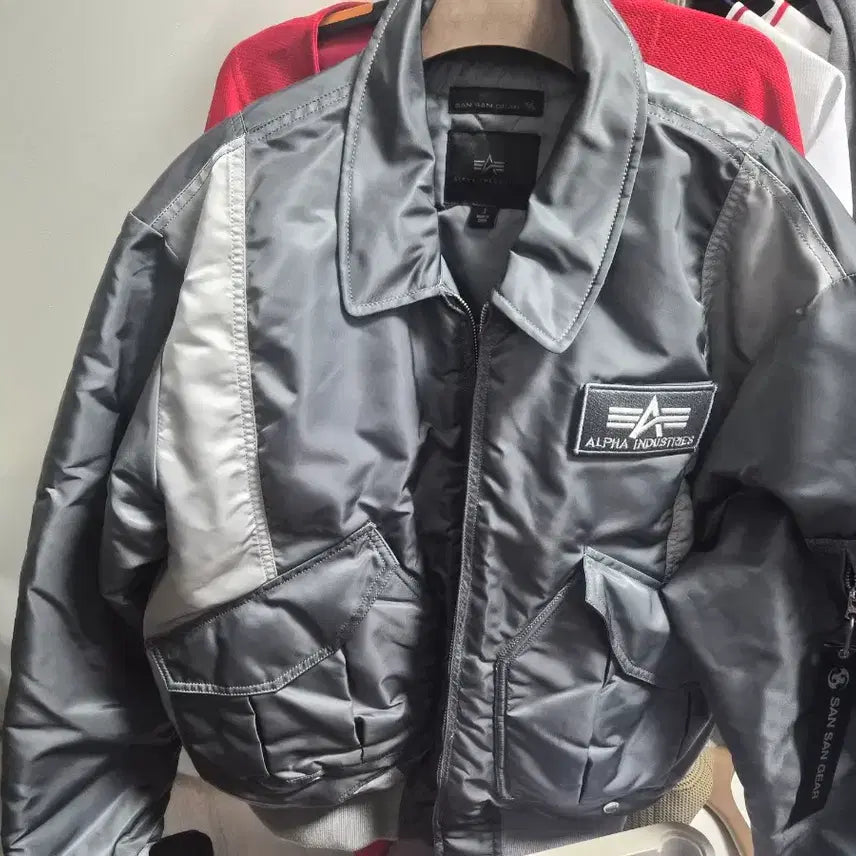 [BUNJANG] Alpha Industries x Sansan Gear Flight Jacket / 산산기어 알파인더스트리 콜라보 플라이트 자켓