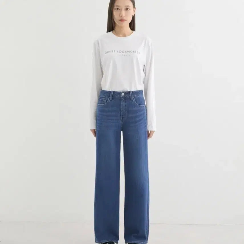 [BUNJANG] Guess DBL Dark Blue Wide Jeans / 게스 와이드 DBL 다크블루 청바지