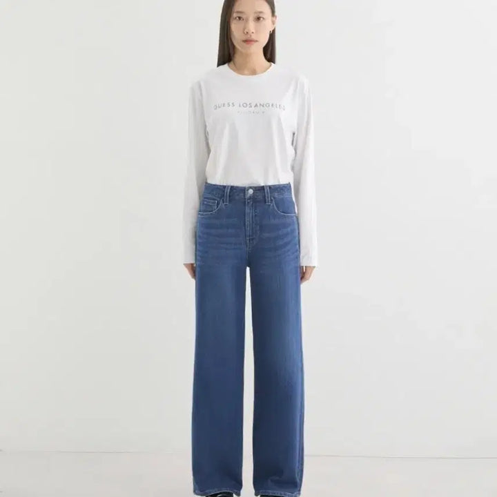 [BUNJANG] Guess DBL Dark Blue Wide Jeans / 게스 와이드 DBL 다크블루 청바지