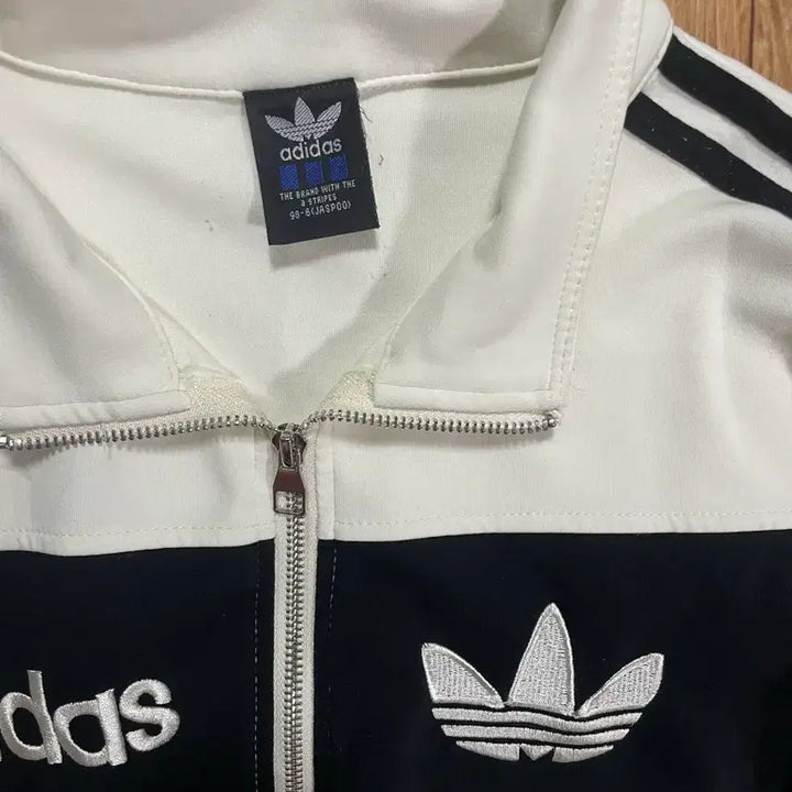 [BUNJANG] Adidas Track Top Jacket / 아디다스 화이트 블랙 트랙탑 져지 집업 자켓 대장