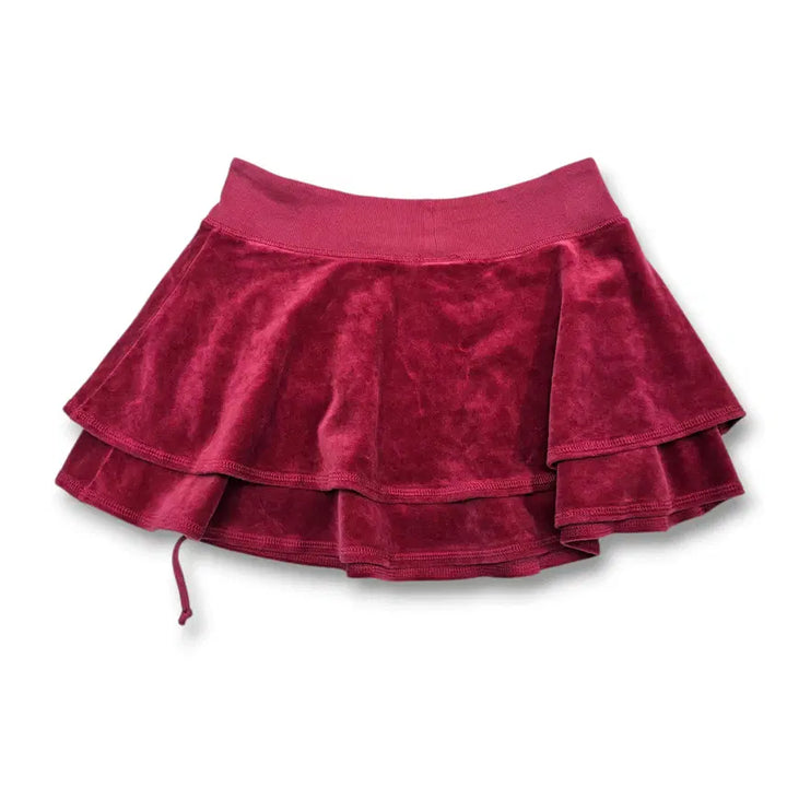 [BUNJANG] Juicy Couture Frill Skirt Set Wine / S Juicy Couture 프릴 치마 셋업 와인