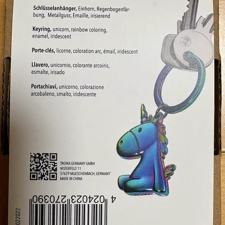 [BUNJANG] TROIKA Limited Edition Colorful Unicorn Keychain KR17-08/MC / 트로이카 한정판 컬러풀 유니콘 키홀더 키링 TROIKA KR17-08/