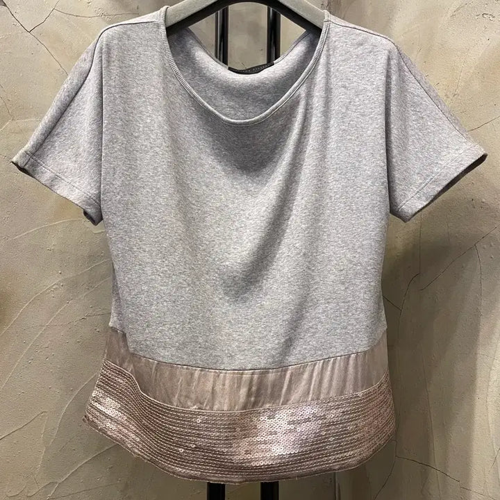 [BUNJANG] Fabiana Filippi Silk Beaded Blouse / Fabiana Filippi 실크 비즈 반팔티 블라우스 55~66