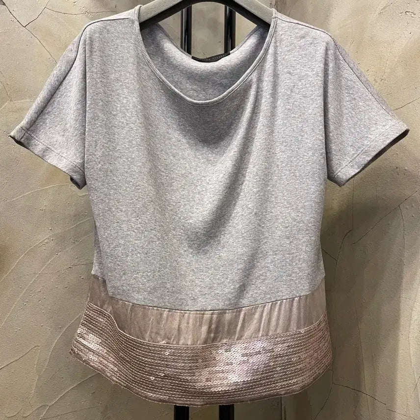 [BUNJANG] Fabiana Filippi Silk Beaded Blouse / Fabiana Filippi 실크 비즈 반팔티 블라우스 55~66