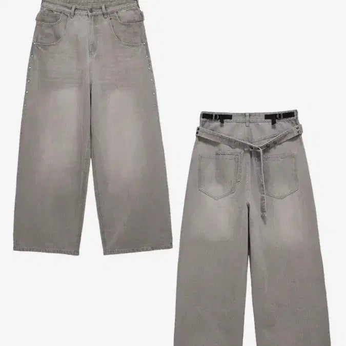 [BUNJANG] KOIN SEOUL MIMTHE Stone Belted Denim Pants / KOIN SEOUL MIMTHE 스톤 벨티드 데님팬츠