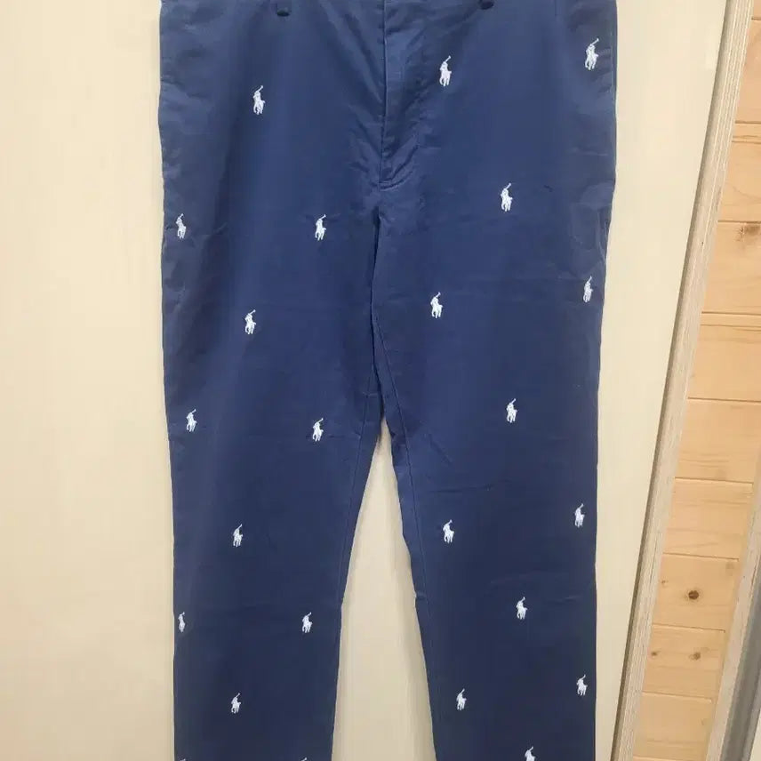 [BUNJANG] Polo Ralph Lauren Navy Pony Embroidered Pants / 폴로 랄프로렌 네이비 포니 자수 바지