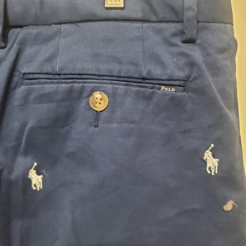 [BUNJANG] Polo Ralph Lauren Navy Pony Embroidered Pants / 폴로 랄프로렌 네이비 포니 자수 바지
