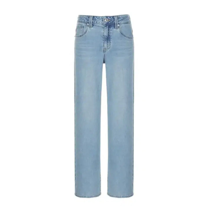 [BUNJANG] Guess Wide LBL Low-Rise Denim Jeans (Light Wash) / 게스 와이드 LBL 저온스 데님 연청 청바지