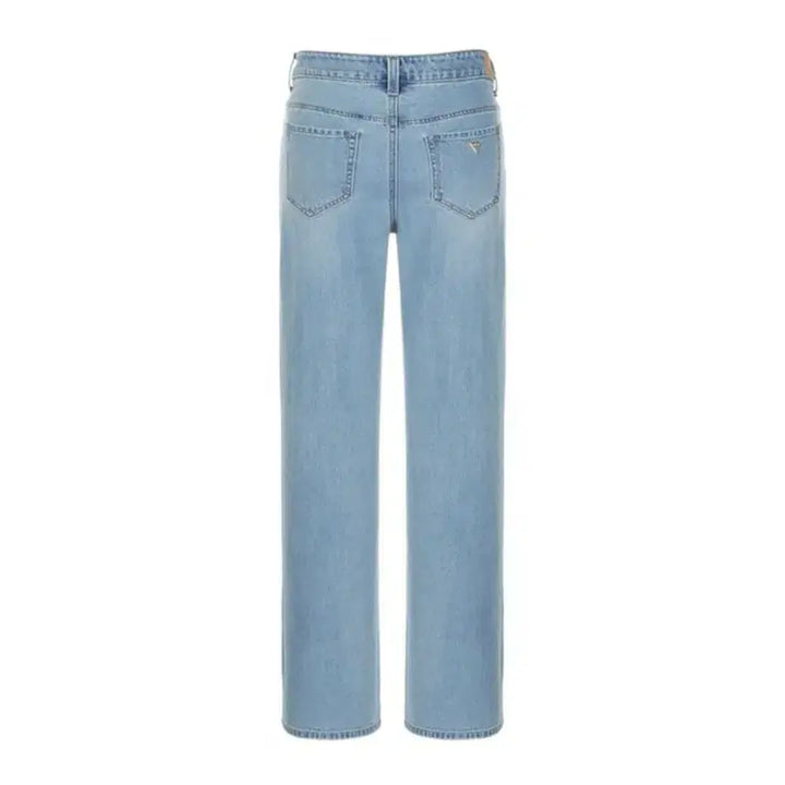 [BUNJANG] Guess Wide LBL Low-Rise Denim Jeans (Light Wash) / 게스 와이드 LBL 저온스 데님 연청 청바지