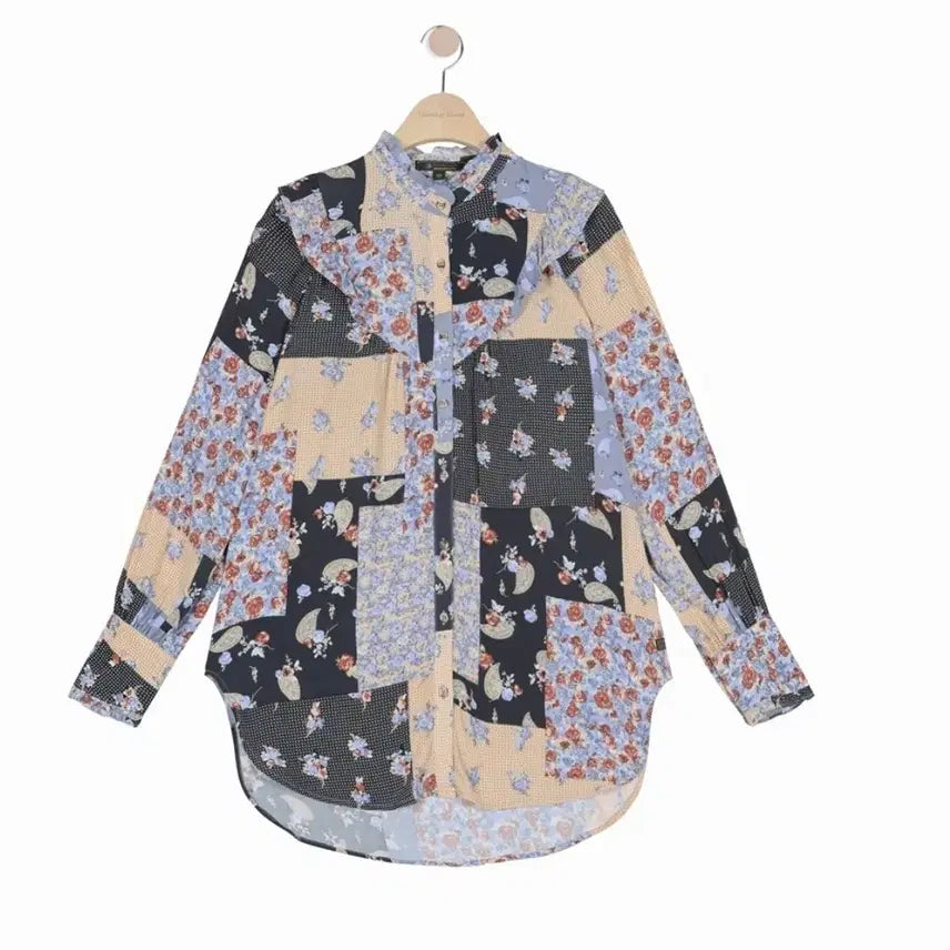 [BUNJANG] Thursday Island Flower Mix Print Blouse Size 55 / 써스데이아일랜드 플라워믹스프린트블라우스85사이즈55