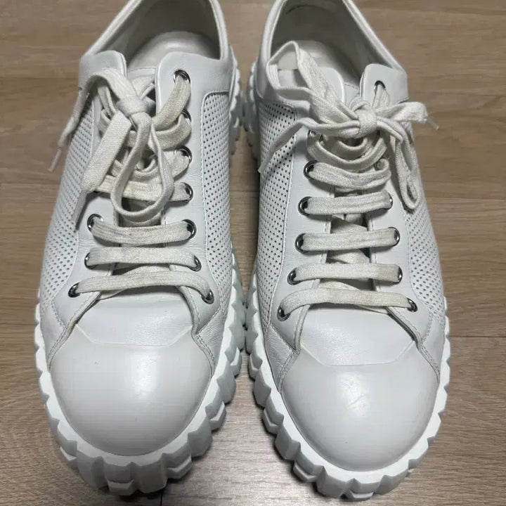 [BUNJANG] Hermes Cross Sneakers White / [41.5] 에르메스 크로스 스니커즈 화이트