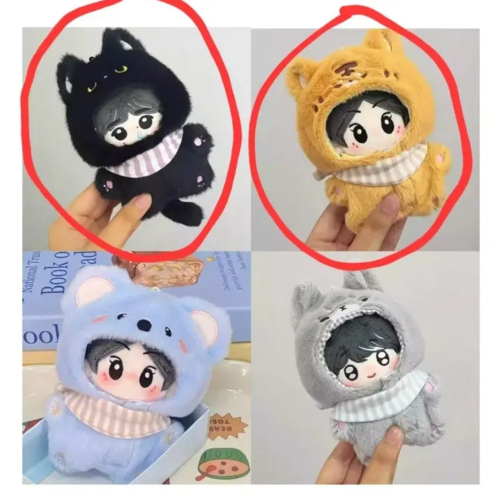 [BUNJANG] 10cm Doll Cat and Tiger Costume Bundle Set / 10cm 우주복 고양이, 호랑이 일괄