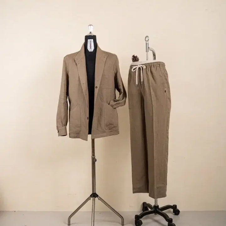 [SOLD OUT] 새상품 피노마레 린넨 테바자켓 올리브 M