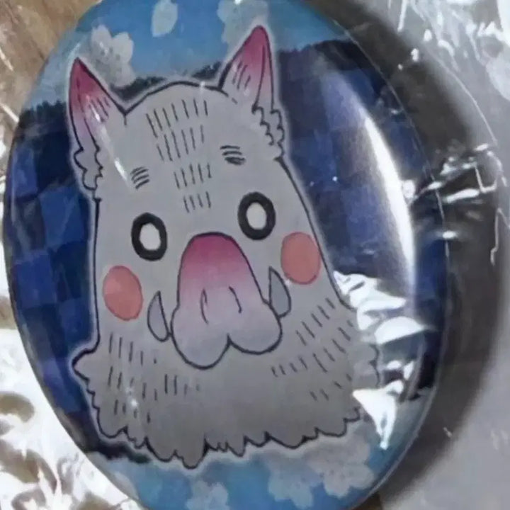 [BUNJANG] Demon Slayer Inosuke Jump Shop Original Drawing Mini Badge + Bonus Figure / 귀멸의칼날 귀칼 이노스케 점프샵 원화 미니 뱃지 + 피규어 덤