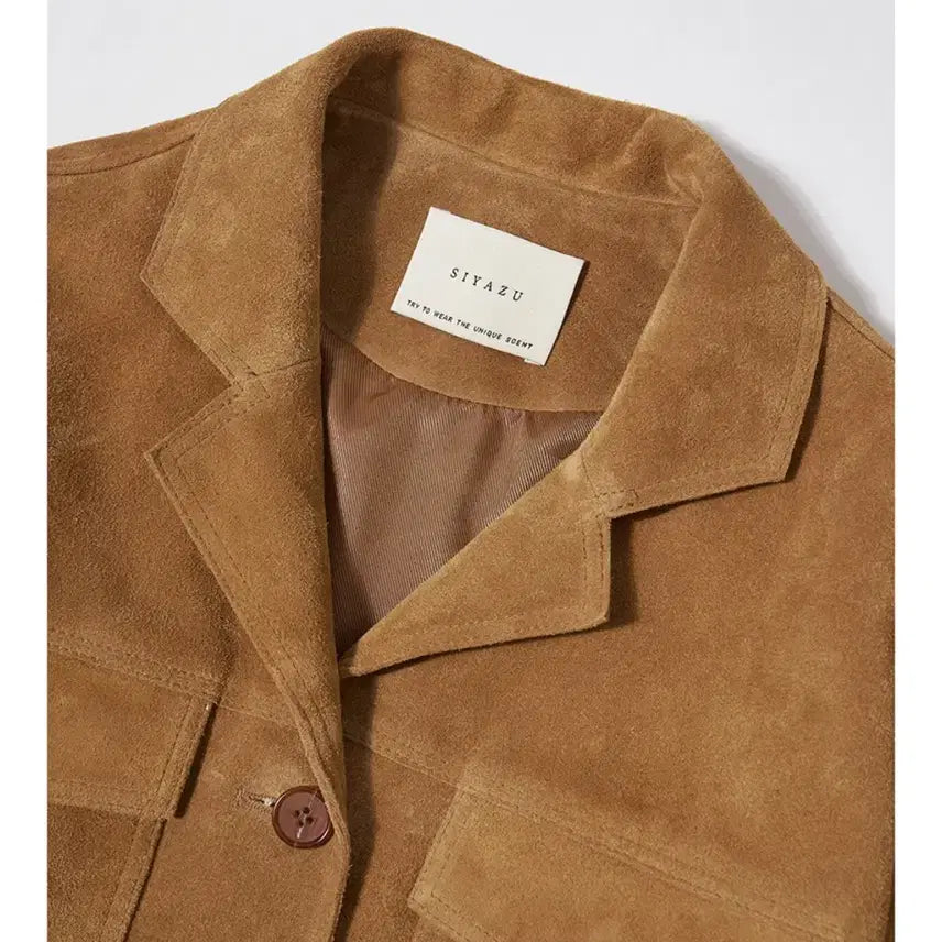 [BUNJANG] SIAJU Suede Trucker Jacket - Camel / 시야쥬 suede trucker jacket_Camel