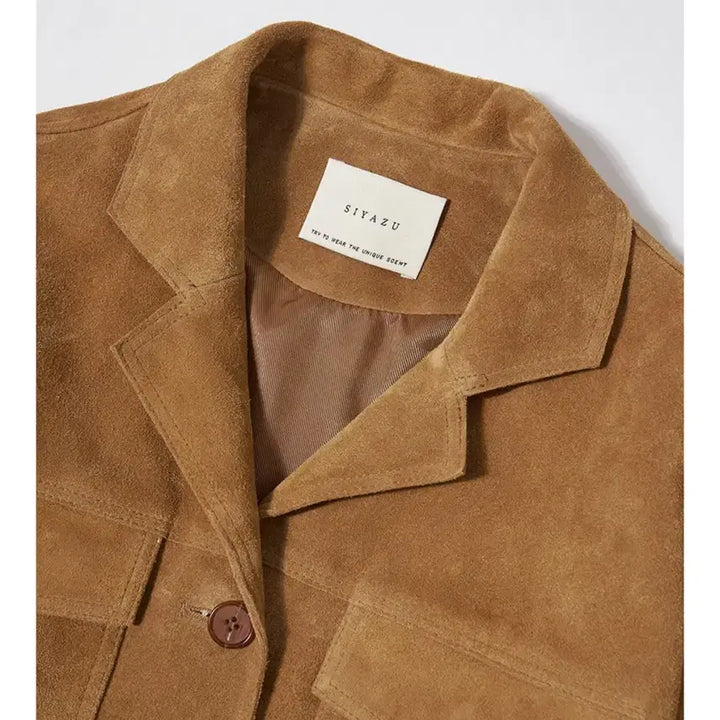 [BUNJANG] SIAJU Suede Trucker Jacket - Camel / 시야쥬 suede trucker jacket_Camel