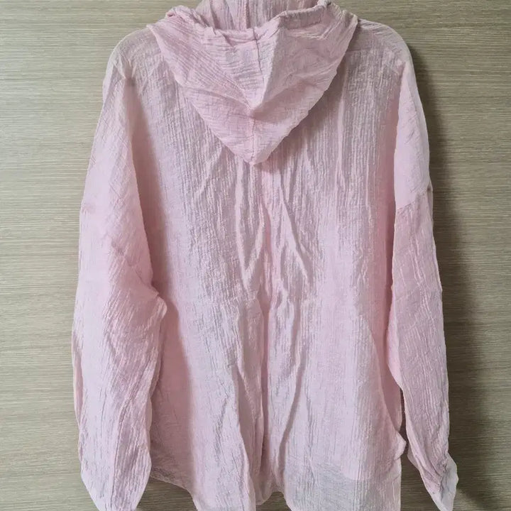 [BUNJANG] Pink See-Through Hooded Shirt / 핑크 후드 셔츠