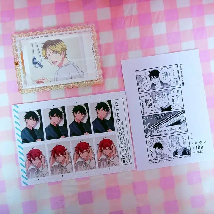 [BUNJANG] Given Hiragi Pacha Acrylic Frame Standee Sticker Paper Set / 기븐 히이라기 파샤 + 아크릴 프레임 액자 + 특전 스티커 + 특전페이퍼