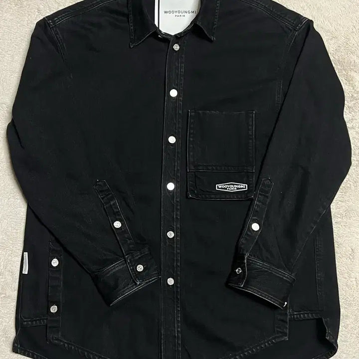 [BUNJANG] Wooyoungmi Black Denim Shirt Jacket Size 48 / 우영미 흑청 데님 셔츠자켓 48