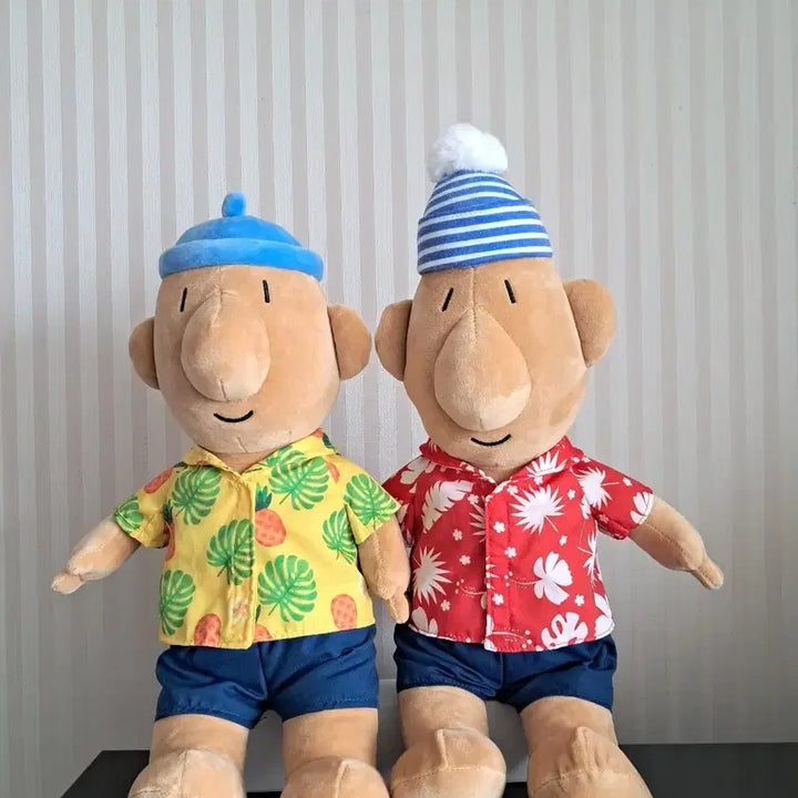 [BUNJANG] Pat &amp; Mat Tanning Hawaiian Medium Doll Set / 패트와매트 태닝 하와이안 중형 인형 세트 새상품