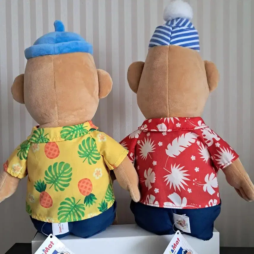 [BUNJANG] Pat &amp; Mat Tanning Hawaiian Medium Doll Set / 패트와매트 태닝 하와이안 중형 인형 세트 새상품