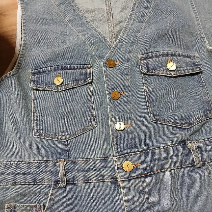 [SOLD OUT] Marie 마리마켓 연청 점프수트 데님 청 바지
