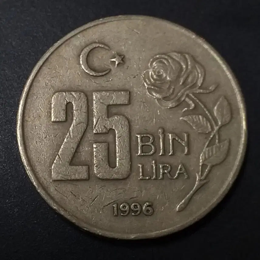 [BUNJANG] 1996 Turkey 25 Lira Coin / 1996년 튀르키예 25빈 리라 동전 w541