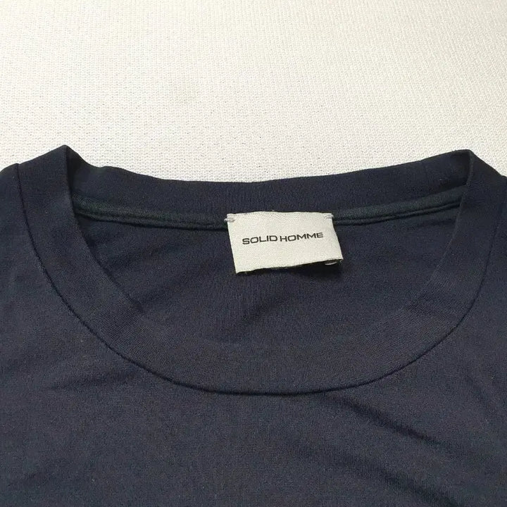 [BUNJANG] Solid Homme Colorblock Zipper Short Sleeve T-Shirt Black/Navy Size 110 / 솔리드옴므 블랙/네이비 배색 지퍼 반팔 티셔츠 110