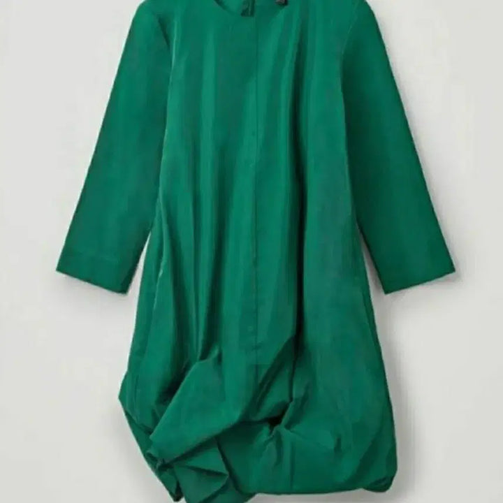 [BUNJANG] COS Deep Green Satin Volume Dress EUR32 / (새옷) 코스 cos 딥그린 새틴 볼륨 원피스 EUR32(44.55)