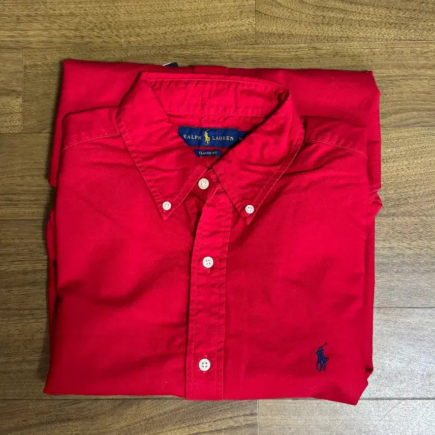 [BUNJANG] Polo Ralph Lauren Oxford Shirt Classic Fit - Red / 폴로 가먼트 다이 셔츠 클래식핏M 레드