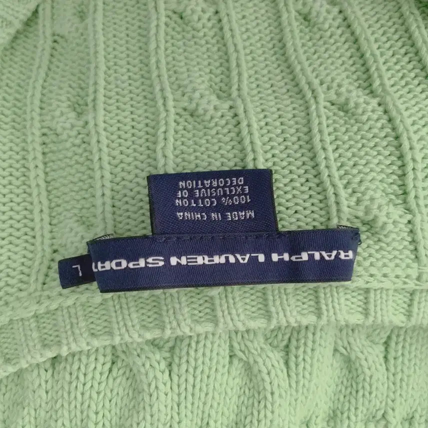 [BUNJANG] Polo Ralph Lauren Sport Mint Knit (Cotton, Size L) / 랄프로렌 스포츠 민트색 니트