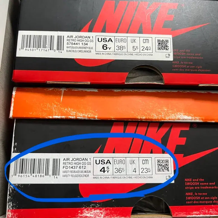 [BUNJANG] Air Jordan 1 Retro High OG Chicago 2022 (GS) / (GS) 조던 1 레트로 하이 OG 시카고 2022