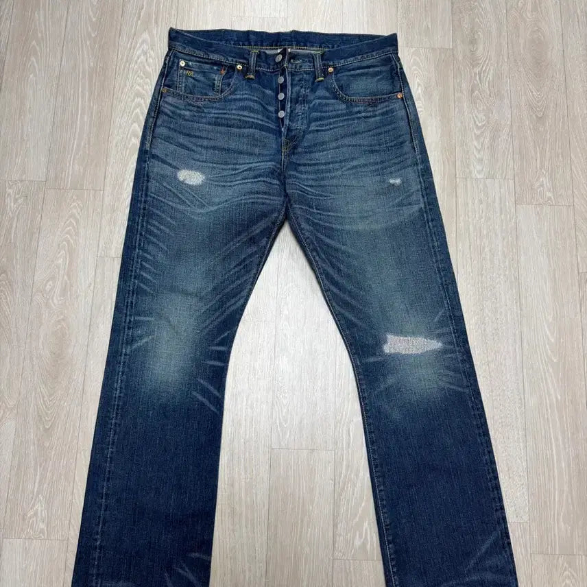 [SOLD OUT] [34/32]RRL 서튼 슬림부츠 셀비지 데님팬츠