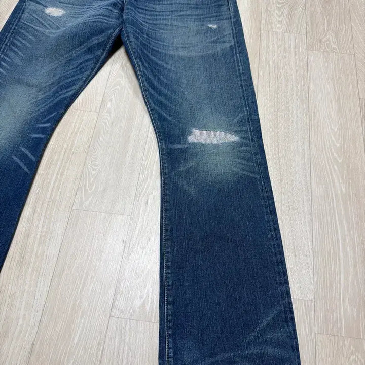 [SOLD OUT] [34/32]RRL 서튼 슬림부츠 셀비지 데님팬츠