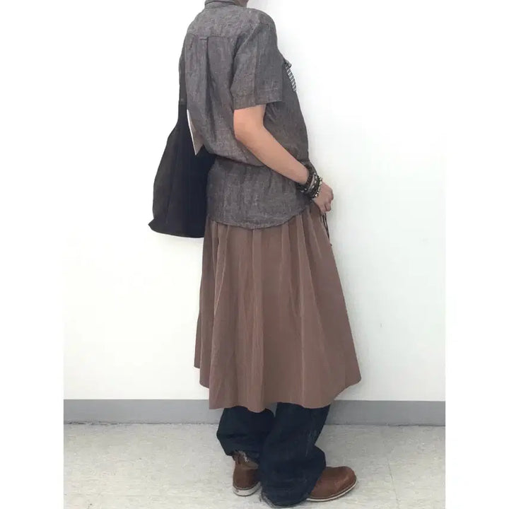 [BUNJANG] VIS Vintage Brown Midi Skirt / 일본빈티지 브라운 미디 스커트 치마