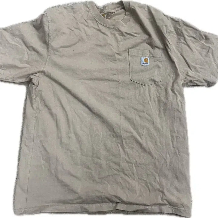 [BUNJANG] Carhartt Beige Short Sleeve T-shirt / 칼하트 베이지 반팔 티셔츠 L