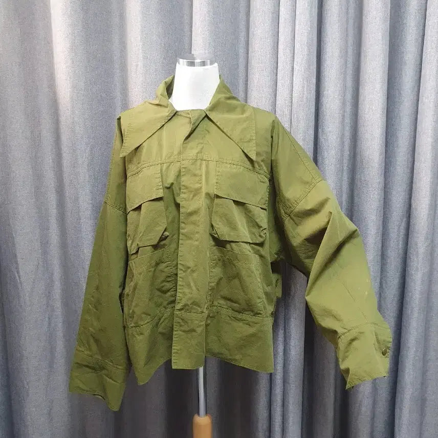 [BUNJANG] Pocket Khaki Oversized Field Jacket / 포켓 카키 오버 야상