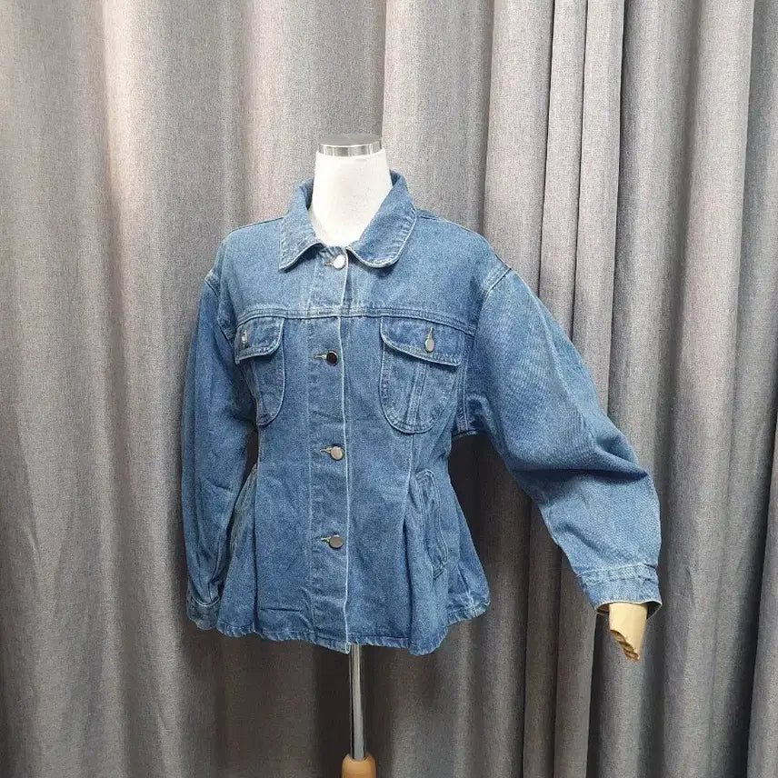 [BUNJANG] Pin-tuck Denim Jacket / 허리잘록 핀턱 데님 자켓