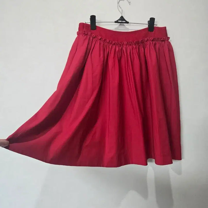 [BUNJANG] RENEEVON Red Flare Skirt / RENEEVON 레니본 레드 플레어 스커트 허리26