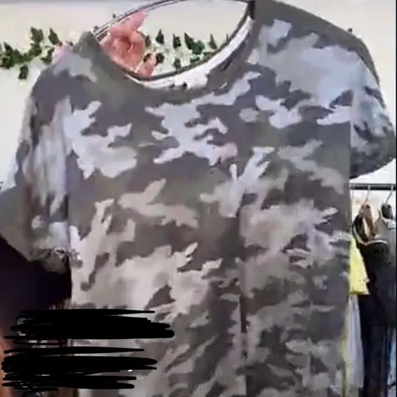 [BUNJANG] Vintage Camouflage Short Sleeve T-Shirt / 빈티지 카모플라쥬 반팔 티셔츠