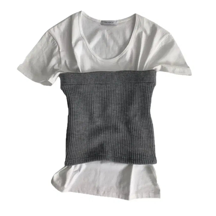 [BUNJANG] The Berlin Layered Knit Top Gray Tank Top / (원가2.9) 더베를린 레이어드 니트탑 (그레이) 탱크탑 차콜 그레이 출
