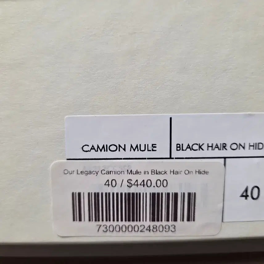 [BUNJANG] Our Legacy Camion Mule Pony Hair Black / 아워레가시 카미온 뮬 송치가죽