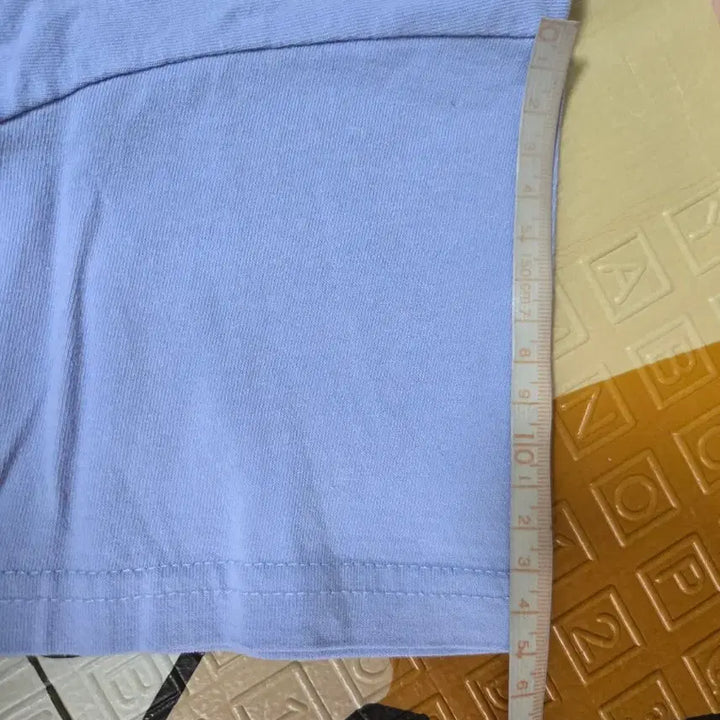 [BUNJANG] Unbranded Puppy Print Light Blue Cotton Blend T-Shirt / 퍼피 프린팅 라이트블루 면스판혼방  티셔츠