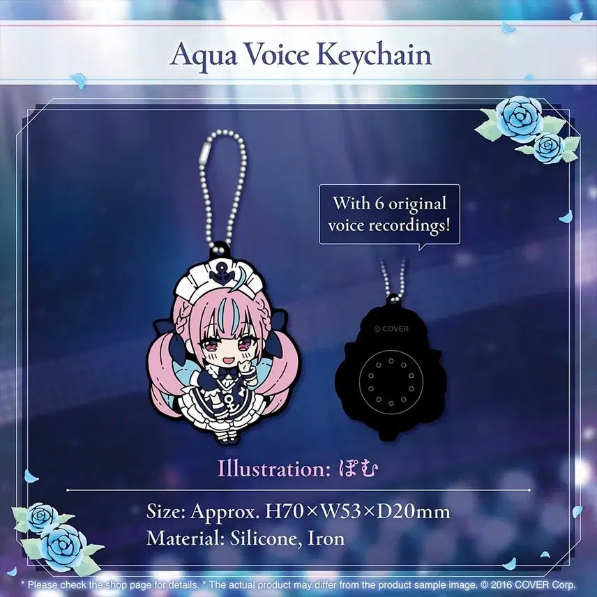 [BUNJANG] Hololive Minato Aqua 6th Anniversary Voice Keyring / 홀로라이브 미나토 아쿠아 보이스 키링