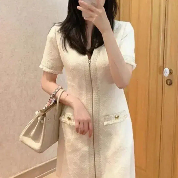 [SOLD OUT] 산드로 트위드 자켓 원피스 36사이즈 새상품