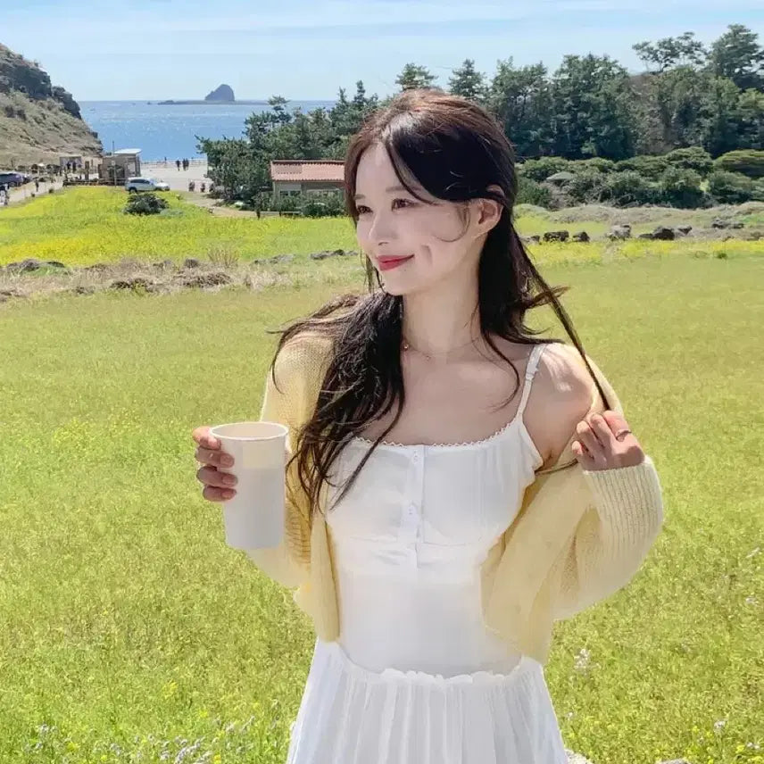 [BUNJANG] Dayroze Yellow Cardigan / 데이로제 자체제작 가디건 에이블리